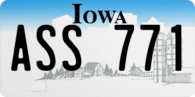 IA license plate ASS771