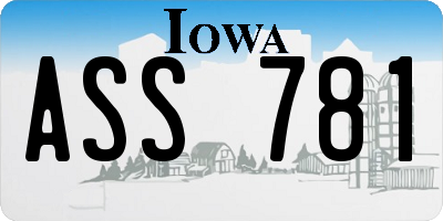 IA license plate ASS781