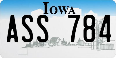 IA license plate ASS784