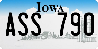 IA license plate ASS790