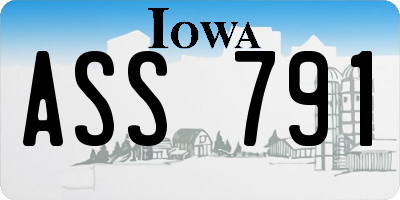IA license plate ASS791