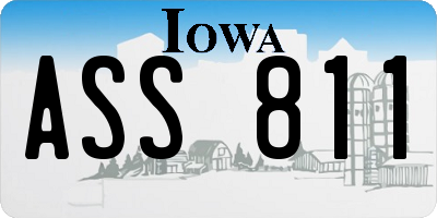 IA license plate ASS811