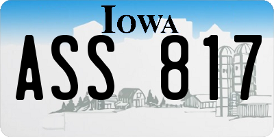 IA license plate ASS817