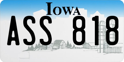 IA license plate ASS818