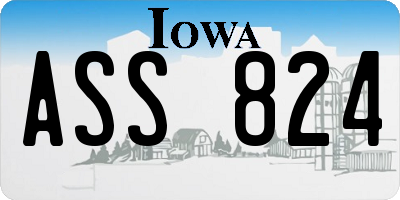 IA license plate ASS824
