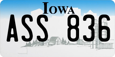 IA license plate ASS836
