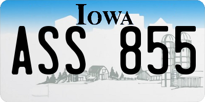 IA license plate ASS855
