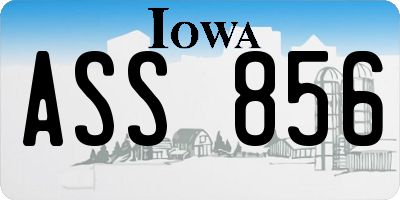 IA license plate ASS856