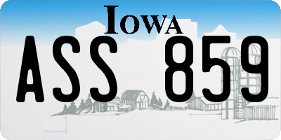 IA license plate ASS859