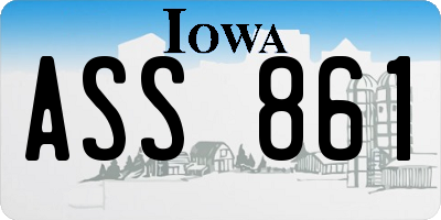 IA license plate ASS861