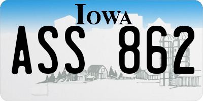 IA license plate ASS862