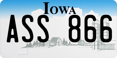 IA license plate ASS866
