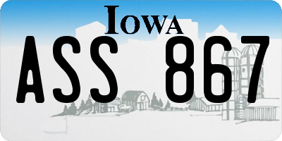 IA license plate ASS867
