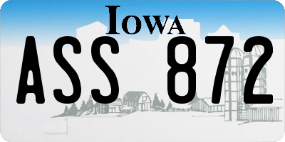 IA license plate ASS872