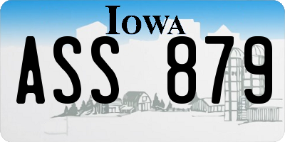 IA license plate ASS879