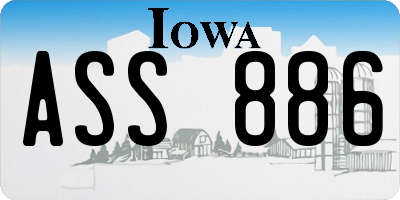 IA license plate ASS886