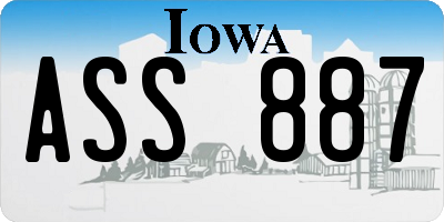 IA license plate ASS887