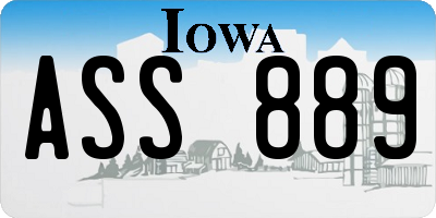IA license plate ASS889