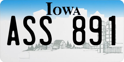 IA license plate ASS891