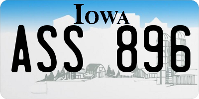 IA license plate ASS896