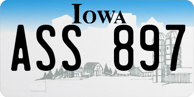 IA license plate ASS897