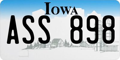 IA license plate ASS898
