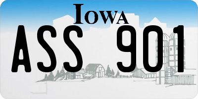 IA license plate ASS901