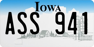 IA license plate ASS941