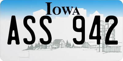 IA license plate ASS942