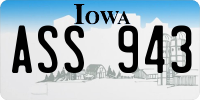 IA license plate ASS943