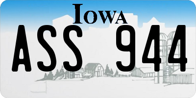 IA license plate ASS944