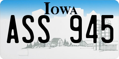 IA license plate ASS945