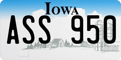 IA license plate ASS950