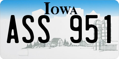 IA license plate ASS951