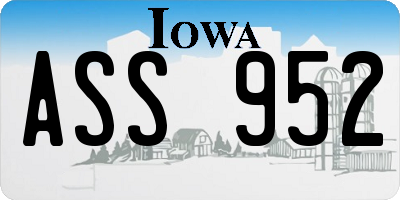 IA license plate ASS952
