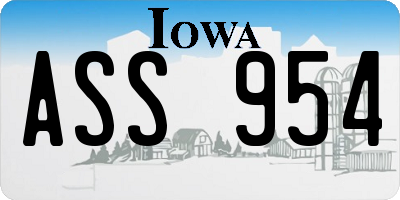 IA license plate ASS954