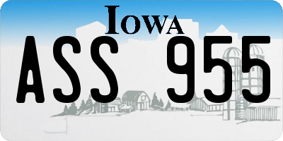 IA license plate ASS955