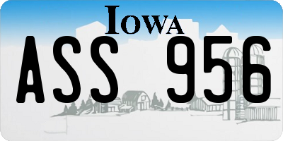IA license plate ASS956