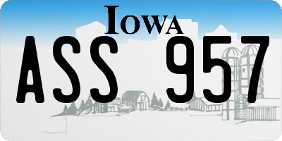 IA license plate ASS957