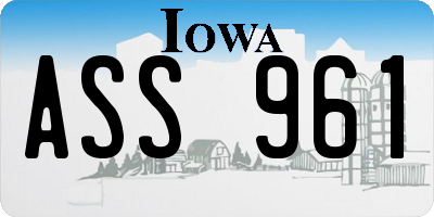 IA license plate ASS961