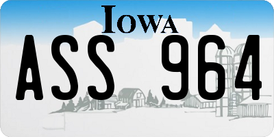IA license plate ASS964