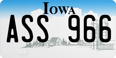 IA license plate ASS966