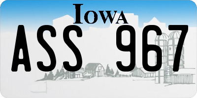 IA license plate ASS967