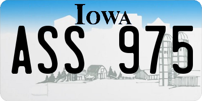 IA license plate ASS975
