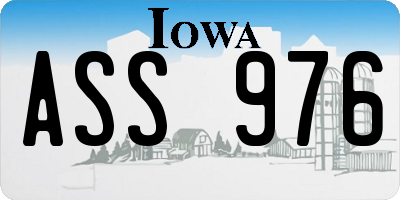 IA license plate ASS976