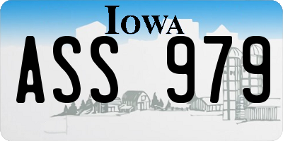 IA license plate ASS979
