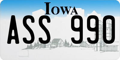 IA license plate ASS990