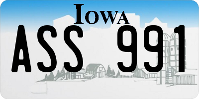 IA license plate ASS991