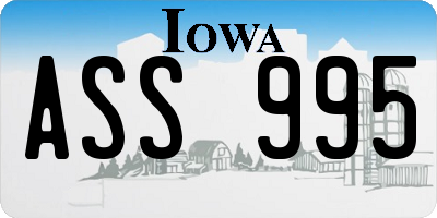 IA license plate ASS995
