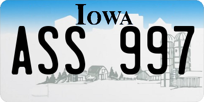 IA license plate ASS997